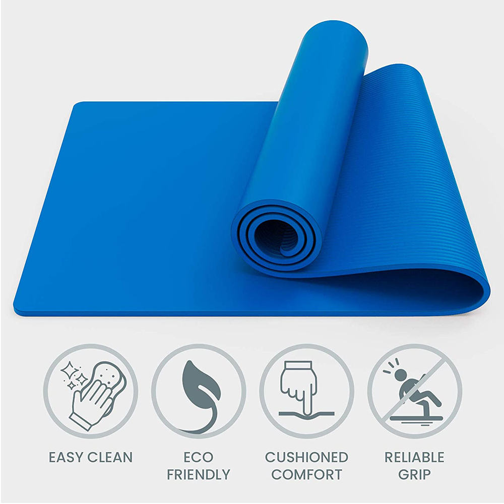 Tappetino da yoga NBR blu spesso