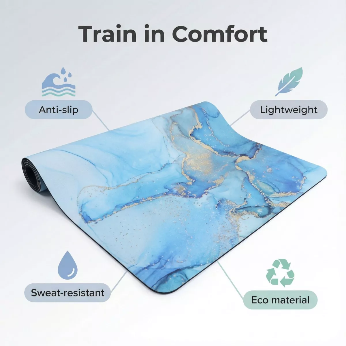 Suede Rubber Yoga Mat