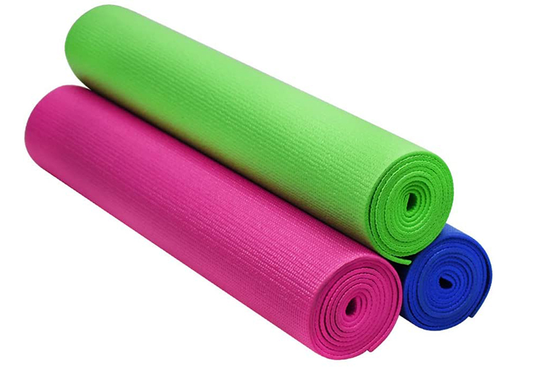 Tappetino da yoga in PVC stampato a colori con cinturino