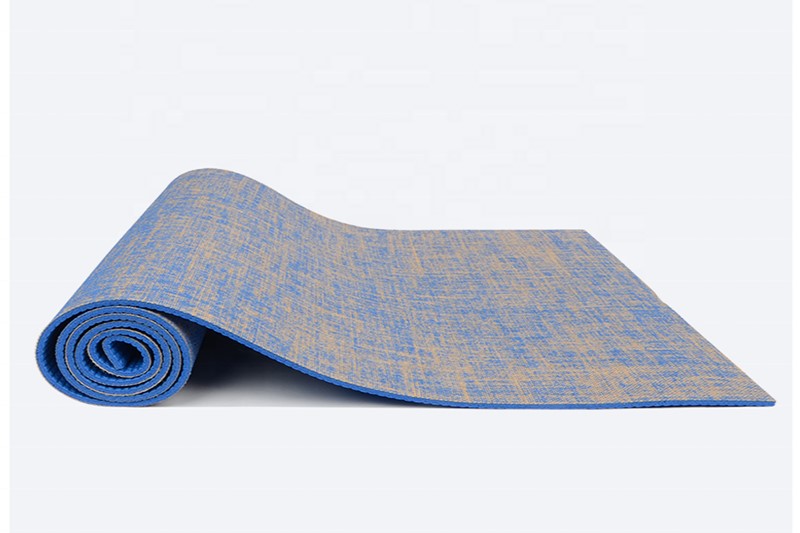 Tappetino da yoga in PVC colorato all'ingrosso di iuta 5 mm di spessore